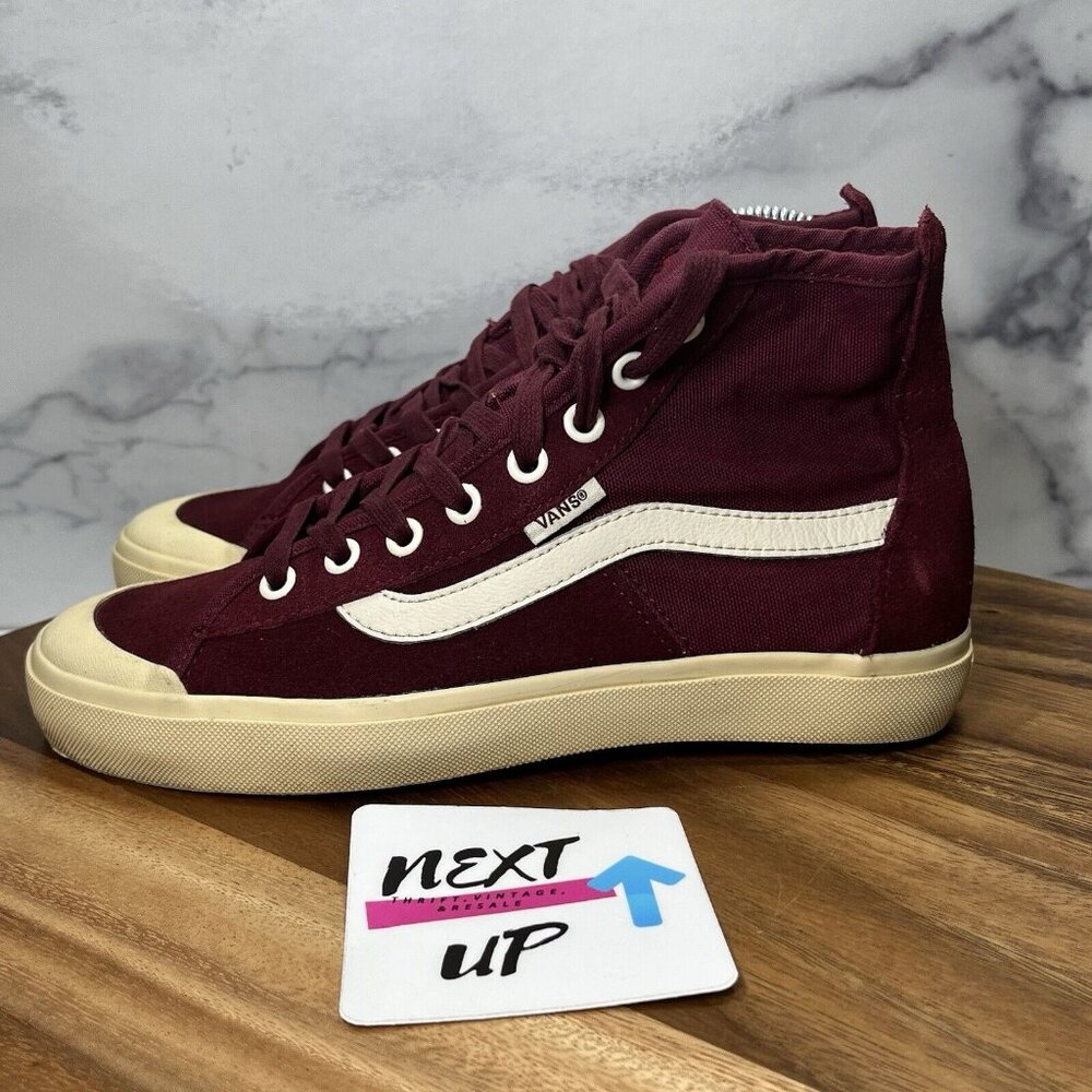 Vans Burgundy High-Top Athletic Shoes